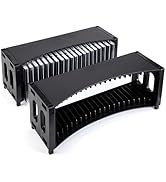 Alavisxf Stackable CD Storage Rack - 2 Pack ABS Organizer Holds 40 Slim CD Cases, Ideal for Home,...