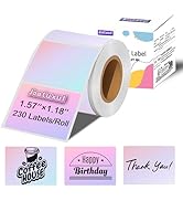 Joatuxul 1.57"×1.18" Thermal Label Stickers Purple, Thermal Printer Sticker Labels for Gift Wrapp...