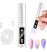Makartt UV Nail Lamp, Handheld Flash Cure Lamp with Painless Mode 800mAh Rechargeable Portable Na...