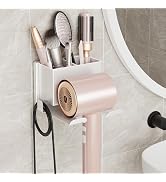 Hair Dryer Holder Wall Mounted, Hair Tools Organizer, Bathroom Space-Saving Blow Dryer Organizer ...