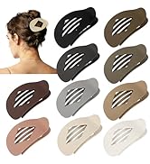 10 PCS French Flat Hair Clips for Women – 4.2 Inch Large Matte No-Slip Claw Clips for Long/Short ...