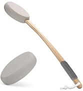 AmazerBath Lotion Applicator for Back, Feet, 2 Replacement Pads with 17" Curved Handle, Back Suns...