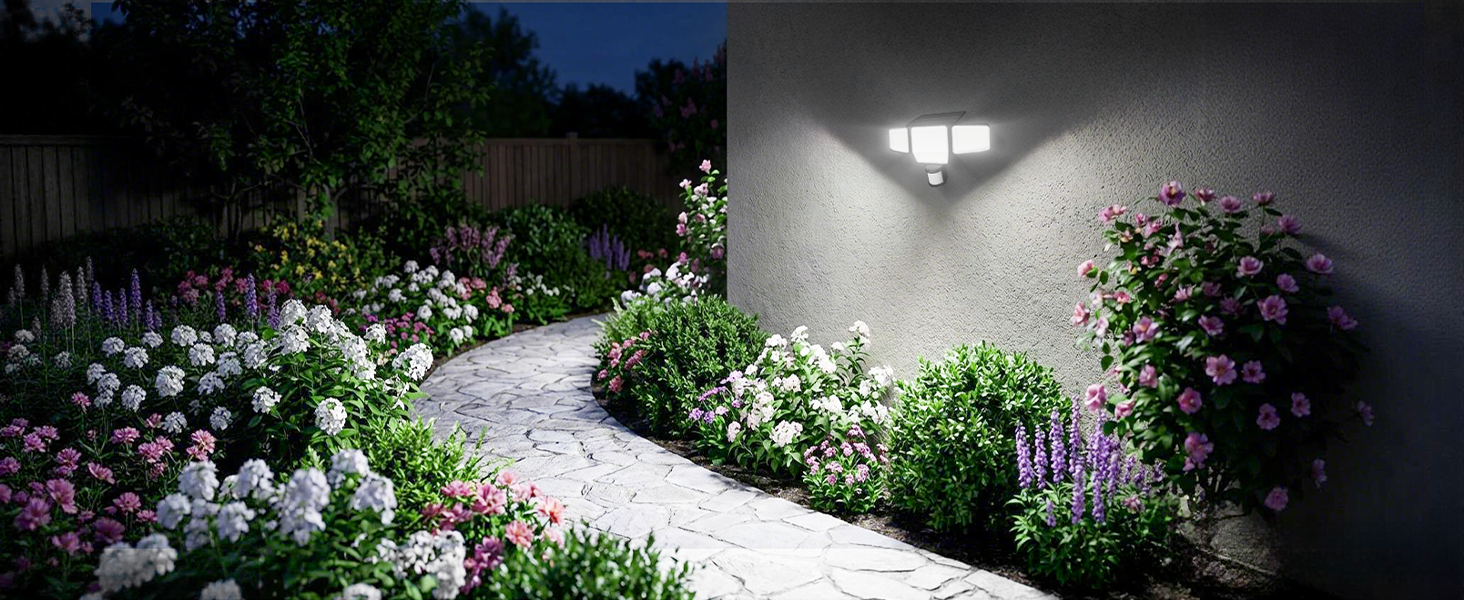 Garden Pathway & Walkway Motion-sensing brightness for steps, gentle all-night glow for guidance