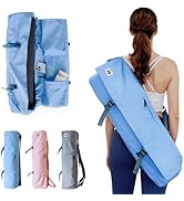 Tumaz Yoga Mat Bag | Padded Adjustable Shoulder Strap | Fits Up to 26" Mats | Multi-Pocket Storag...