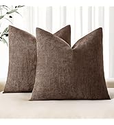 MIULEE Pack of 2 Decorative Throw Pillow Covers Soft 100% Polyester Throw Pillows Solid Textured ...