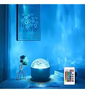 Ocean Wave Projector Light, 16 Color Water Ripple Lamp with Remote Control, 3D Ocean Lamp for Hom...