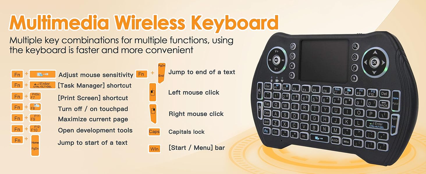 Multi-functional 92-key mini wireless keyboard