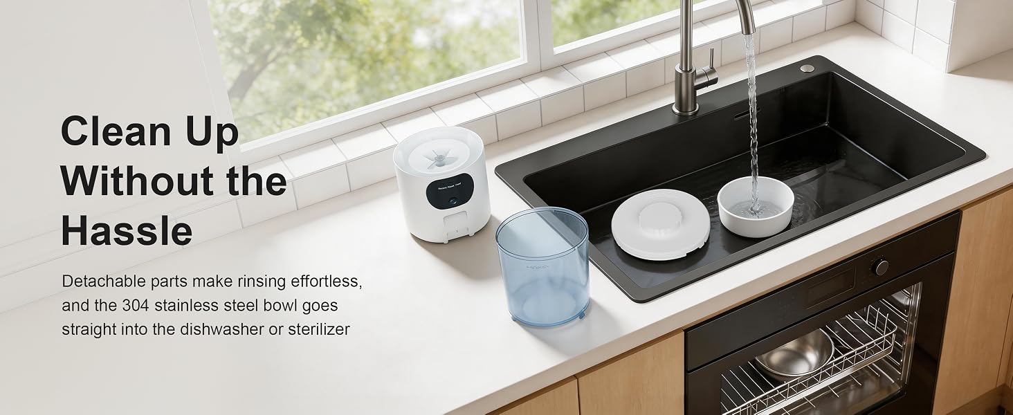 Automatic Cat Feeder with 2K Camera 5G/2.4G WiFi 6.5L Smart Pet Feeder for Cat & Small Dog