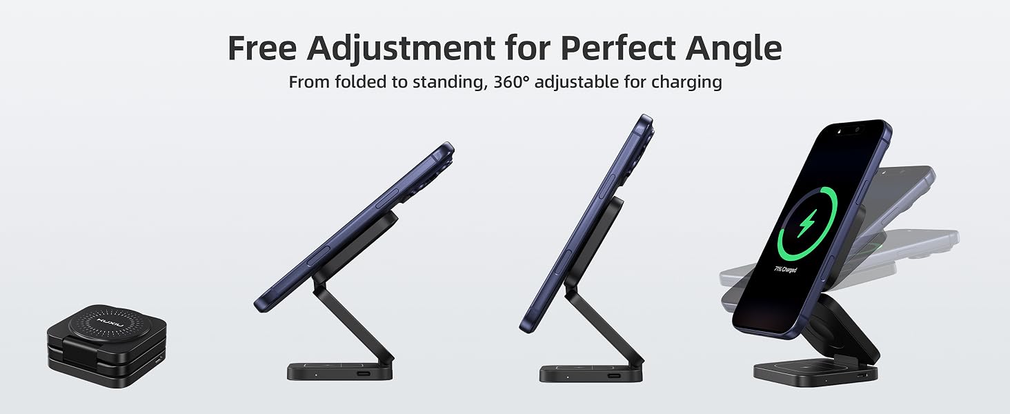 3 in 1 wireless charging station for iphone and watch