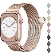 BELONGME Mesh Metal Loop Compatible with Apple Watch Band 40mm 41mm 38mm 44mm 45mm 49mm Series Ul...