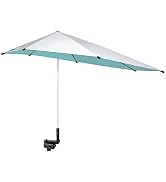 G4Free UPF 50+ Height Adjustable Chair Umbrella with Universal Clamp for Beach Chair, Golf Cart, ...