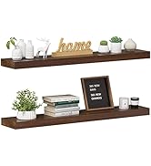 Domax Floating Shelves Wood Shelves for Wall Decor - 36 Inch Long Floating Shelf with Invisible B...