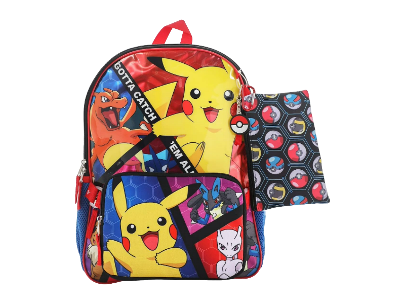 Pokemon Trainer Gotta Catch 'Em All Youth 5-Piece Backpack Set