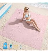 Aroveea Beach Blanket Waterproof Sandproof 1-7 Adult Oversized 78''X81''/10'X9' Lightweight Durab...