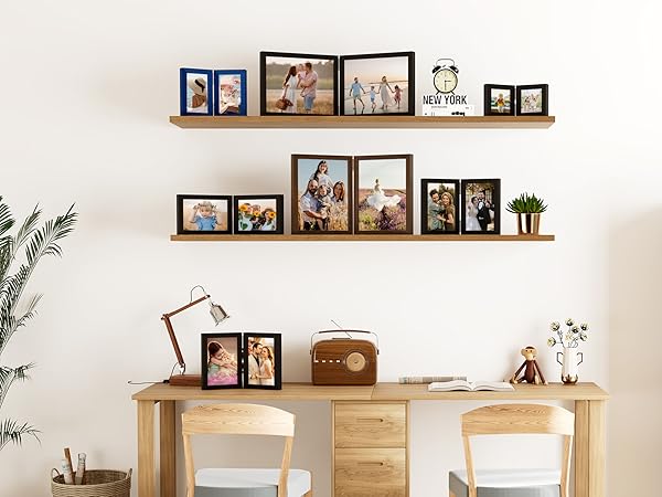 4x6 double picture frame black 1pack