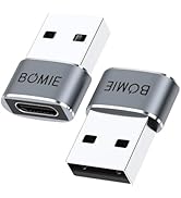 BOMIE USB to USB C Adapter 2 Pack,PD27W/66W/QC100W Fast Charging 480Mbps Data Transfer,Type-c Fem...