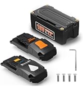 Amityke 4.0Ah Battery & 2 Adapters Set, Replacement for Dewalt 20V Max and Makita 18V Batteries, ...