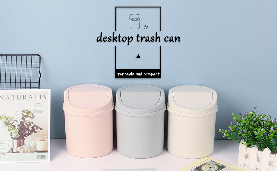 Mini desktop trash can