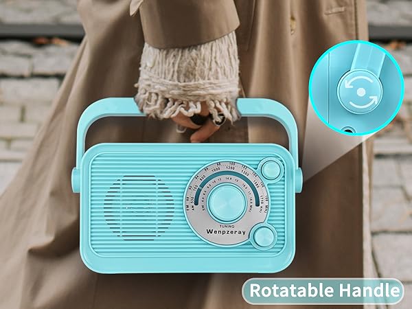 The D218 radio has a swivel adjustable strong handle for easy carrying