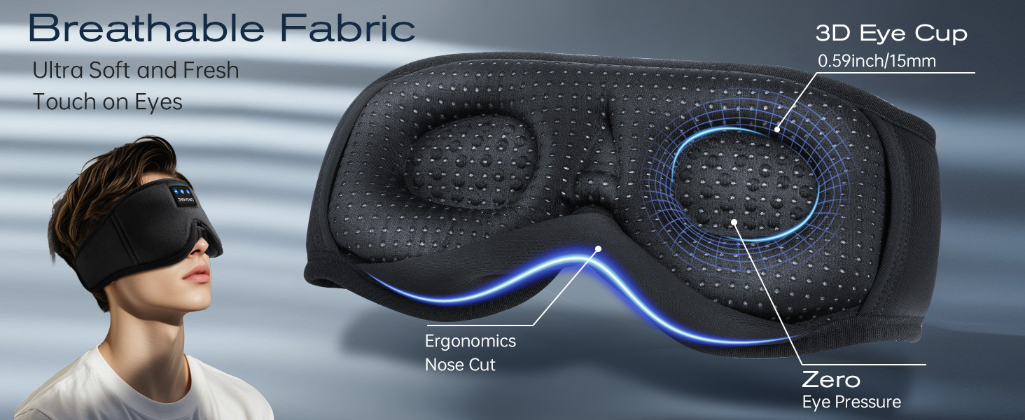 sleep mask with bluetooth headphones sleep mask for men bluetooth sleep mask eye mask