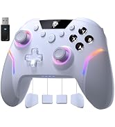 EasySMX X20 Wireless Gaming Controller with RGB Backlit, 2-Stage Hall Effect Stick, 1000Hz Pollin...
