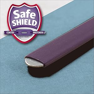 smead classification file folders letter size, closeup, safeshield coated fastener technology