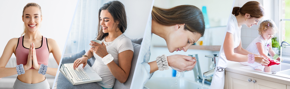Arm Bands for Washing Face for Woman Children