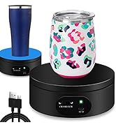 YVV Motorized Rotating Display Stand,Turner Cup Platform for Epoxy Glitter Tumbler, 360 Automatic...