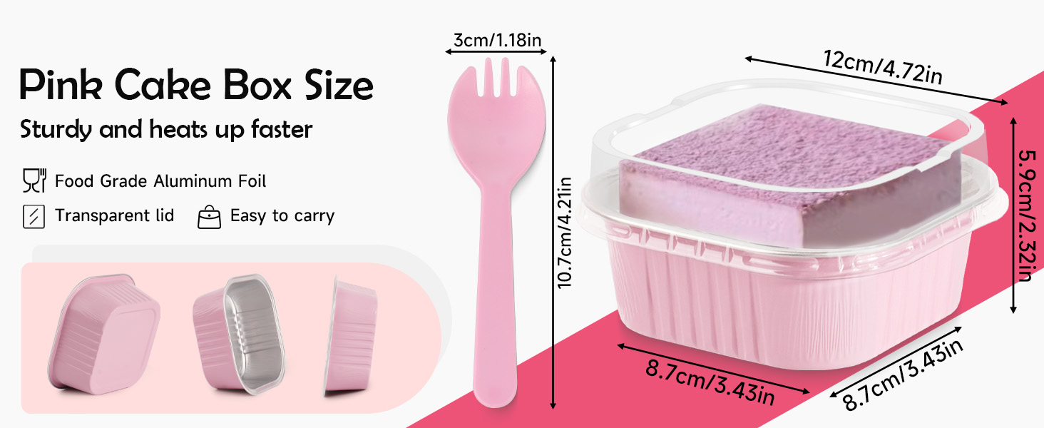 10oz Mini Disposable Cake Pans with Lids