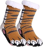 SDBING Kids Fuzzy Slipper Socks Boys Girls Soft Cozy Fluffy Grips Socks Winter Warm Non Slip Chri...