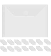 Briartw Storage Envelopes Velcro Closure,7x5" Resealable Plastic Envelopes Pockets for Cutting Di...