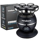 Veroshave 7-Blade Cordless Rechargeable Bald Head Shaver for Men - Electric Head Trimmer with Cur...