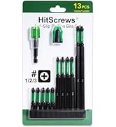 13 Pcs Mixed PH1, PH2, PH3 Magnetic Screwdriver Bits Set – New Anti-Slip Laser Etched Grips, Impa...