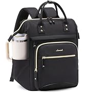 LOVEVOOK Laptop Backpack for Women Work Bag with Large Capacity Cup Side Pocket, 15.6 Inch Waterp...