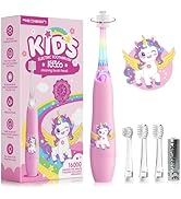 ReDISEN Toddler Electric Toothbrush with 360° Brush Head for All-Around Clean, Baby Sonic Toothbr...