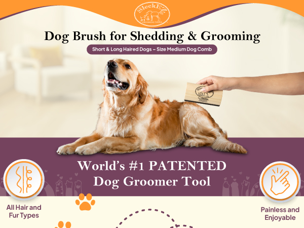 Dog Brush for Shedding Deshedding Grooming Tools Supplies All Hair Type Gift Idea Hair Remover Comb