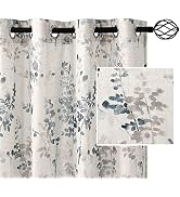 H.VERSAILTEX Sheer Linen Curtains 84 Inch Long Semi Sheer Curtains Draperies for Living Room/Bedr...
