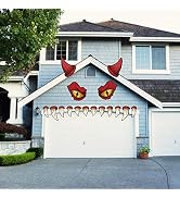 CCINEE Halloween Monster Face Outdoor Decoration with Large Eyes Fangs Garage Door Archway Car De...