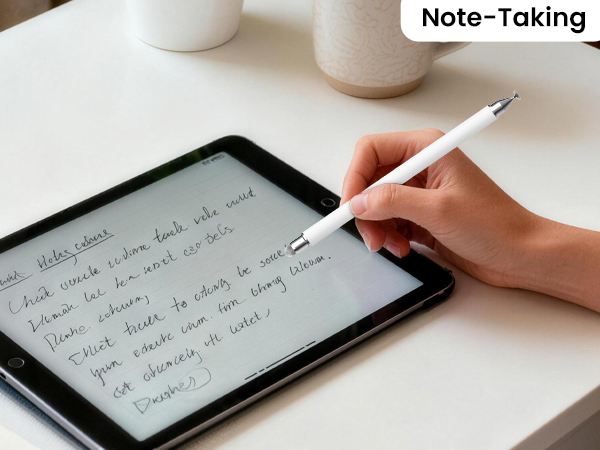 The stylus tips are perfect for taking notes