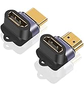 Poyiccot 8K HDMI 90 Degree Adapter, 270 Degree 90 Degree HDMI Adapter, Up Down Angled HDMI 2.1 Ex...