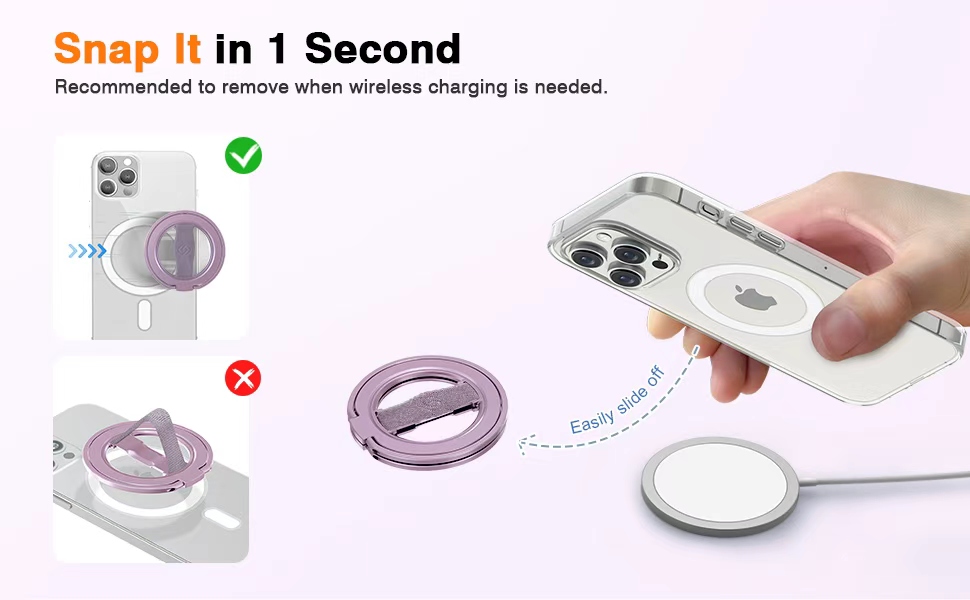 EWA MagSafe Cell Phone Ring Holder Kickstand