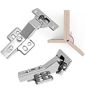 Soft Close 45 Degree Corner Cabinet Hinges, Full Overlay Frameless Hinges for Lazy Susan and Diam...