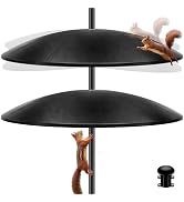 andergi 19" Extra Large Squirrel Baffle for Bird Feeder Pole,Squirrel Proof for Shepherd's Hook O...