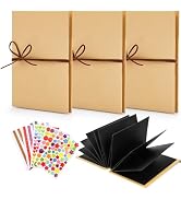 Hacaroa 4 Pack 6 x 8 Inch Accordion Scrapbook, Hardcover Kraft Paper Photo Albums with DIY Access...