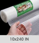 PABUSIOR Cabinet Drawer Liners for Shelves: 100% EVA Clear Kitchen Cupboard Mats