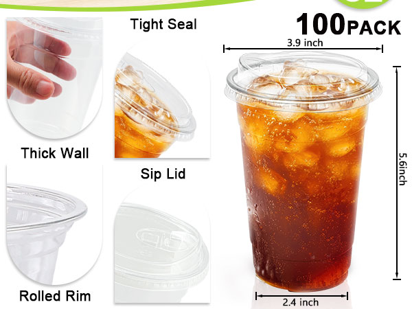 Plastic Cups with Lids