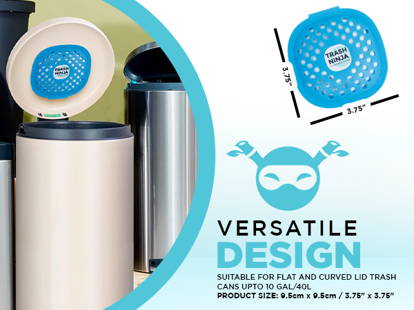 Versatile Design Suitable for Flat and Curved Lid Trash Cans