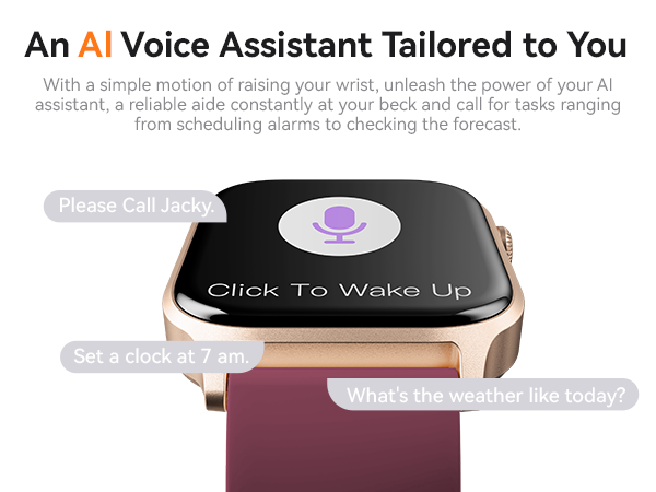 Smart watches for men women- AI Voice Assistant let you can make a voice command to to watch.