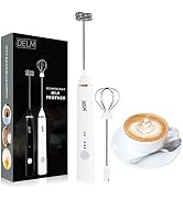 Delm Milk Frother Electric USB Stainless Steel Accessory (White)