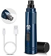 Casfuy Dog Nail Grinder with LED Light - Upgraded 2-Speed Electric Pet Nail Trimmer Powerful Pain...